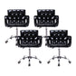 Modern Armed PU Upholstery Bar Stool Adjustable Swivel Backrest Counter Chair Black 4 Piece Set Clearhalo 'Bar Furniture' 'Bar Stools' 'bar_stools' 'furn' 'furn_bar_stools' 'furniture_bar_stools' 'Kitchen & Dining Furniture' 'kitchen&dining_furn' 'kitchen' 'kitchen_furn' Furniture' 4380534