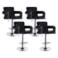 Modern Armed PU Upholstery Bar Stool Adjustable Swivel Backrest Counter Chair Textured Black 4 Piece Set Clearhalo 'Bar Furniture' 'Bar Stools' 'bar_stools' 'furn' 'furn_bar_stools' 'furniture_bar_stools' 'Kitchen & Dining Furniture' 'kitchen&dining_furn' 'kitchen' 'kitchen_furn' Furniture' 4380538