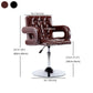 Modern Armed PU Upholstery Bar Stool Adjustable Swivel Backrest Counter Chair Clearhalo 'Bar Furniture' 'Bar Stools' 'bar_stools' 'furn' 'furn_bar_stools' 'furniture_bar_stools' 'Kitchen & Dining Furniture' 'kitchen&dining_furn' 'kitchen' 'kitchen_furn' Furniture' 4380540
