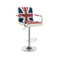 Modern Leather Low Back Bar Stool Armed Quilted Adjustable Height Counter Stool Red-White-Blue 1 Piece Bar Stool(31"H) Clearhalo 'Bar Furniture' 'Bar Stools' 'bar_stools' 'furn' 'furn_bar_stools' 'furniture_bar_stools' 'Kitchen & Dining Furniture' 'kitchen&dining_furn' 'kitchen' 'kitchen_furn' Furniture' 4380543