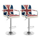 Modern Leather Low Back Bar Stool Armed Quilted Adjustable Height Counter Stool Red-White-Blue 2 Piece Set Bar Stool(31"H) Clearhalo 'Bar Furniture' 'Bar Stools' 'bar_stools' 'furn' 'furn_bar_stools' 'furniture_bar_stools' 'Kitchen & Dining Furniture' 'kitchen&dining_furn' 'kitchen' 'kitchen_furn' Furniture' 4380545