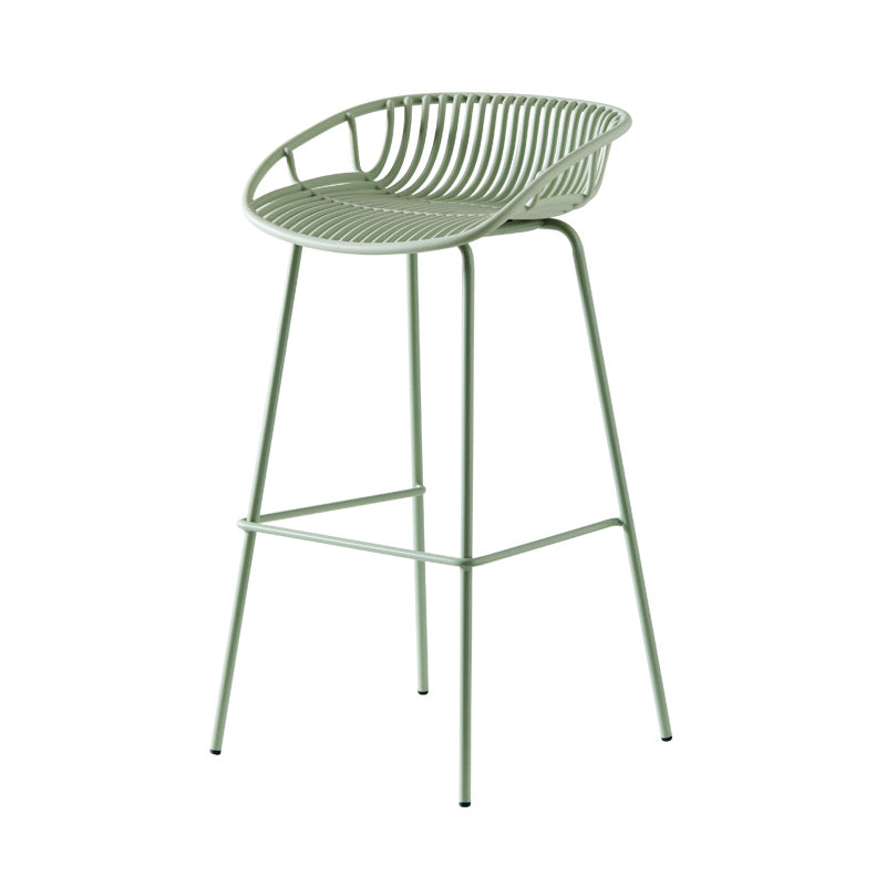 Modern Plastic Seats Barstool Metal 4 Legs Macron Bar Stool for Indoor 1 Piece Clearhalo 'Bar Furniture' 'Bar Stools' 'bar_stools' 'furn' 'furn_bar_stools' 'furniture_bar_stools' 'Kitchen & Dining Furniture' 'kitchen&dining_furn' 'kitchen' 'kitchen_furn' Furniture' 4380577