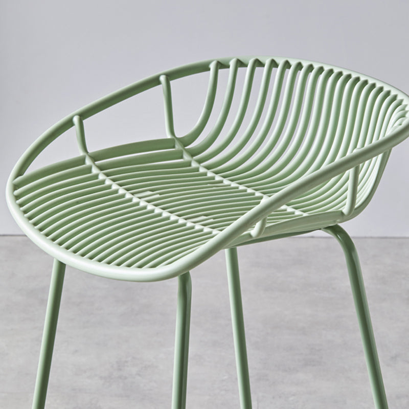 Modern Plastic Seats Barstool Metal 4 Legs Macron Bar Stool for Indoor 1 Piece Clearhalo 'Bar Furniture' 'Bar Stools' 'bar_stools' 'furn' 'furn_bar_stools' 'furniture_bar_stools' 'Kitchen & Dining Furniture' 'kitchen&dining_furn' 'kitchen' 'kitchen_furn' Furniture' 4380581