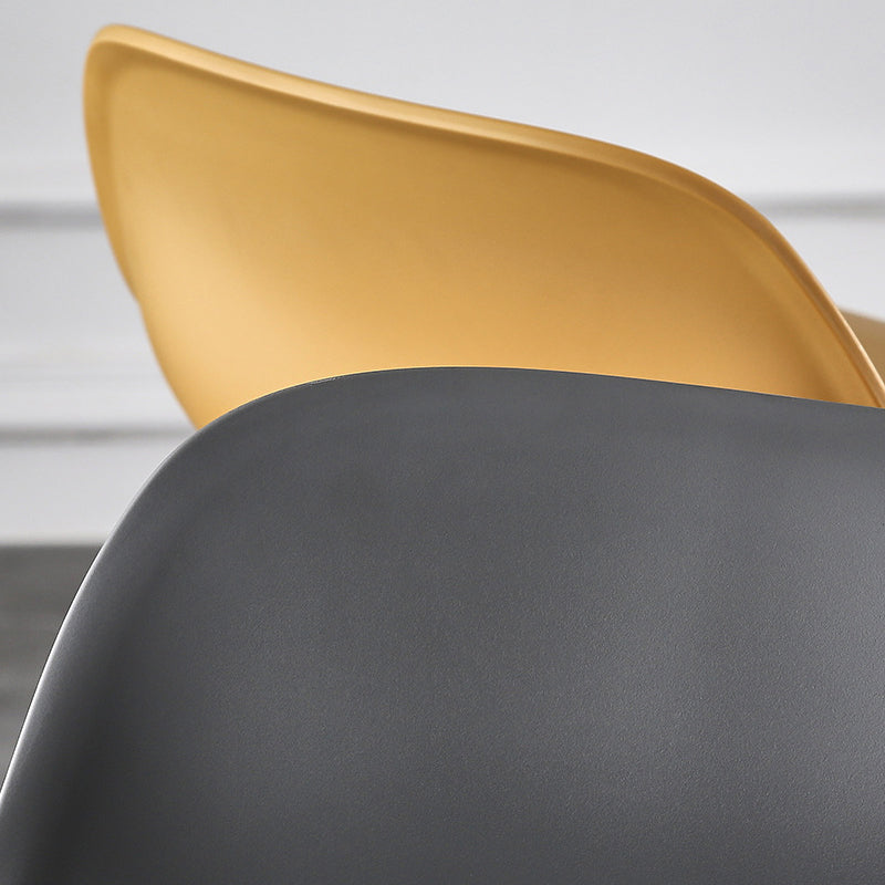 Nordic Style Plastic Wood Barstool 4 Legs Backrest Colorful Bar Stool, Set of 2 Clearhalo 'Bar Furniture' 'Bar Stools' 'bar_stools' 'furn' 'furn_bar_stools' 'furniture_bar_stools' 'Kitchen & Dining Furniture' 'kitchen&dining_furn' 'kitchen' 'kitchen_furn' Furniture' 4380600