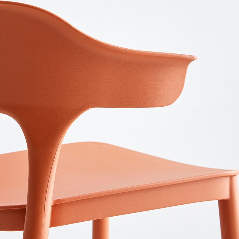 Nordic Style Plastic Seats Barstool 4 Legs Backrest Colorful Bar Stool (set of 2) Clearhalo 'Bar Furniture' 'Bar Stools' 'bar_stools' 'furn' 'furn_bar_stools' 'furniture_bar_stools' 'Kitchen & Dining Furniture' 'kitchen&dining_furn' 'kitchen' 'kitchen_furn' Furniture' 4380625