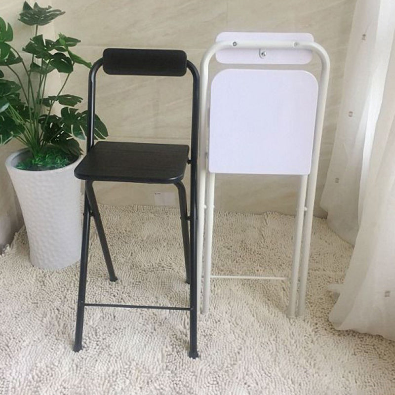 Industrial Style Fold Counter Stools Indoor Wood Metal Simple Bar Stool Clearhalo 'Bar Furniture' 'Bar Stools' 'bar_stools' 'furn' 'furn_bar_stools' 'furniture_bar_stools' 'Kitchen & Dining Furniture' 'kitchen&dining_furn' 'kitchen' 'kitchen_furn' Furniture' 4380642