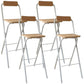 Industrial Style Fold Counter Stools Indoor Wood Metal Simple Bar Stool Wood 4 Piece Set Bar Stool (28" H) Clearhalo 'Bar Furniture' 'Bar Stools' 'bar_stools' 'furn' 'furn_bar_stools' 'furniture_bar_stools' 'Kitchen & Dining Furniture' 'kitchen&dining_furn' 'kitchen' 'kitchen_furn' Furniture' 4380643