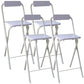 Industrial Style Fold Counter Stools Indoor Wood Metal Simple Bar Stool White 4 Piece Set Counter Stool (24"H) Clearhalo 'Bar Furniture' 'Bar Stools' 'bar_stools' 'furn' 'furn_bar_stools' 'furniture_bar_stools' 'Kitchen & Dining Furniture' 'kitchen&dining_furn' 'kitchen' 'kitchen_furn' Furniture' 4380654