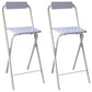 Industrial Style Fold Counter Stools Indoor Wood Metal Simple Bar Stool White 2 Piece Set Counter Stool (24"H) Clearhalo 'Bar Furniture' 'Bar Stools' 'bar_stools' 'furn' 'furn_bar_stools' 'furniture_bar_stools' 'Kitchen & Dining Furniture' 'kitchen&dining_furn' 'kitchen' 'kitchen_furn' Furniture' 4380656