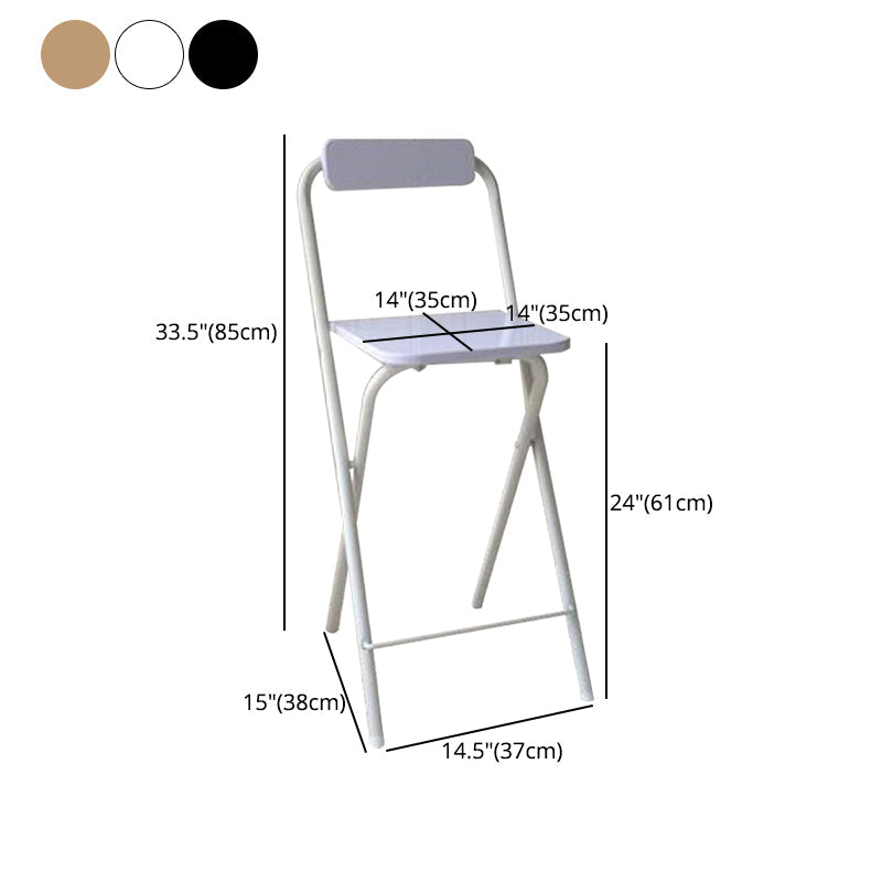 Industrial Style Fold Counter Stools Indoor Wood Metal Simple Bar Stool Clearhalo 'Bar Furniture' 'Bar Stools' 'bar_stools' 'furn' 'furn_bar_stools' 'furniture_bar_stools' 'Kitchen & Dining Furniture' 'kitchen&dining_furn' 'kitchen' 'kitchen_furn' Furniture' 4380663