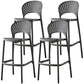 Contemporary Stackable Counter Stools Colorful Indoor Bar Stool, Set of 4 Grey 4 Piece Set Clearhalo 'Bar Furniture' 'Bar Stools' 'bar_stools' 'furn' 'furn_bar_stools' 'furniture_bar_stools' 'Kitchen & Dining Furniture' 'kitchen&dining_furn' 'kitchen' 'kitchen_furn' Furniture' 4380666