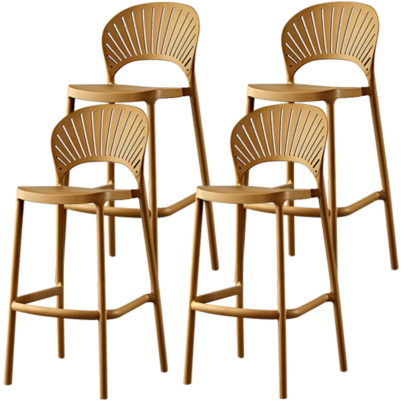 Contemporary Stackable Counter Stools Colorful Indoor Bar Stool, Set of 4 Ginger 4 Piece Set Clearhalo 'Bar Furniture' 'Bar Stools' 'bar_stools' 'furn' 'furn_bar_stools' 'furniture_bar_stools' 'Kitchen & Dining Furniture' 'kitchen&dining_furn' 'kitchen' 'kitchen_furn' Furniture' 4380670
