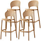 Contemporary Stackable Counter Stools Colorful Indoor Bar Stool, Set of 4 Yellow 4 Piece Set Clearhalo 'Bar Furniture' 'Bar Stools' 'bar_stools' 'furn' 'furn_bar_stools' 'furniture_bar_stools' 'Kitchen & Dining Furniture' 'kitchen&dining_furn' 'kitchen' 'kitchen_furn' Furniture' 4380672