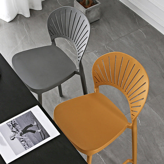 Contemporary Stackable Counter Stools Colorful Indoor Bar Stool, Set of 4 Clearhalo 'Bar Furniture' 'Bar Stools' 'bar_stools' 'furn' 'furn_bar_stools' 'furniture_bar_stools' 'Kitchen & Dining Furniture' 'kitchen&dining_furn' 'kitchen' 'kitchen_furn' Furniture' 4380680