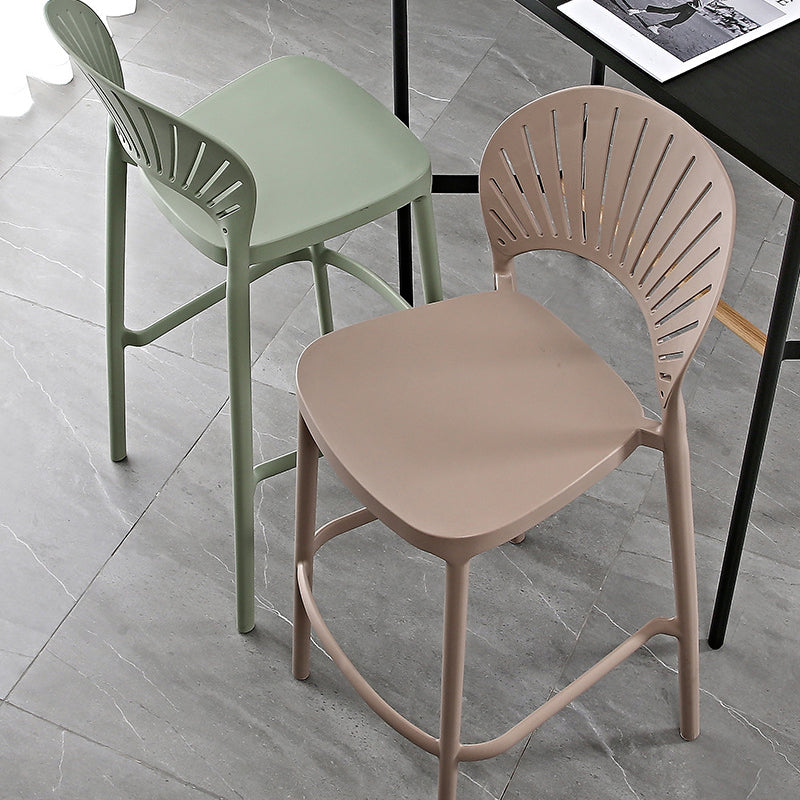 Contemporary Stackable Counter Stools Colorful Indoor Bar Stool, Set of 4 Clearhalo 'Bar Furniture' 'Bar Stools' 'bar_stools' 'furn' 'furn_bar_stools' 'furniture_bar_stools' 'Kitchen & Dining Furniture' 'kitchen&dining_furn' 'kitchen' 'kitchen_furn' Furniture' 4380681