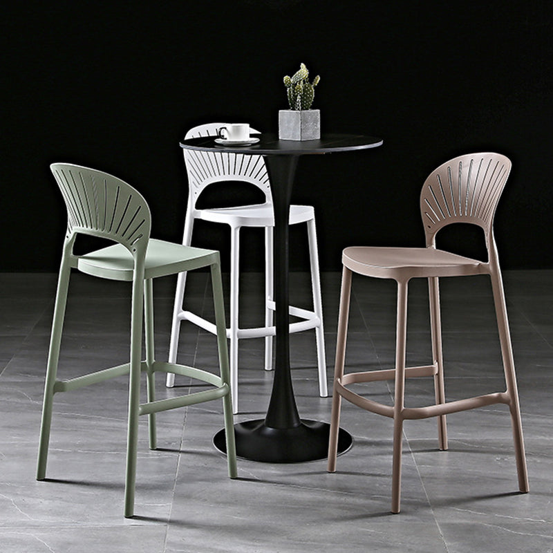 Contemporary Stackable Counter Stools Colorful Indoor Bar Stool, Set of 4 Clearhalo 'Bar Furniture' 'Bar Stools' 'bar_stools' 'furn' 'furn_bar_stools' 'furniture_bar_stools' 'Kitchen & Dining Furniture' 'kitchen&dining_furn' 'kitchen' 'kitchen_furn' Furniture' 4380684
