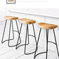 Contemporary Wood Seats Counter Stools Black Base Indoor Bar Stool for Kitchen Clearhalo 'Bar Furniture' 'Bar Stools' 'bar_stools' 'furn' 'furn_bar_stools' 'furniture_bar_stools' 'Kitchen & Dining Furniture' 'kitchen&dining_furn' 'kitchen' 'kitchen_furn' Furniture' 4380689