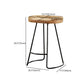 Contemporary Wood Seats Counter Stools Black Base Indoor Bar Stool for Kitchen Clearhalo 'Bar Furniture' 'Bar Stools' 'bar_stools' 'furn' 'furn_bar_stools' 'furniture_bar_stools' 'Kitchen & Dining Furniture' 'kitchen&dining_furn' 'kitchen' 'kitchen_furn' Furniture' 4380696