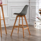 Contemporary Backrest Bar Stool Leather Wood 4 Legs Bar Stool , 1 Piece Clearhalo 'Bar Furniture' 'Bar Stools' 'bar_stools' 'furn' 'furn_bar_stools' 'furniture_bar_stools' 'Kitchen & Dining Furniture' 'kitchen&dining_furn' 'kitchen' 'kitchen_furn' Furniture' 4380703