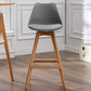 Contemporary Backrest Bar Stool Leather Wood 4 Legs Bar Stool , 1 Piece Clearhalo 'Bar Furniture' 'Bar Stools' 'bar_stools' 'furn' 'furn_bar_stools' 'furniture_bar_stools' 'Kitchen & Dining Furniture' 'kitchen&dining_furn' 'kitchen' 'kitchen_furn' Furniture' 4380704