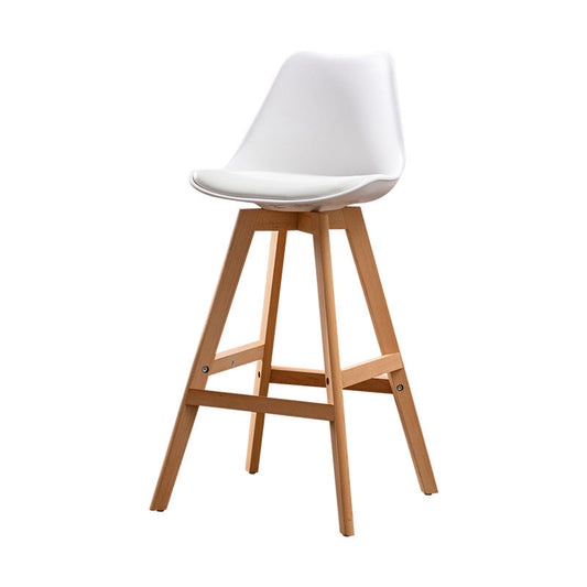 Contemporary Backrest Bar Stool Leather Wood 4 Legs Bar Stool , 1 Piece Clearhalo 'Bar Furniture' 'Bar Stools' 'bar_stools' 'furn' 'furn_bar_stools' 'furniture_bar_stools' 'Kitchen & Dining Furniture' 'kitchen&dining_furn' 'kitchen' 'kitchen_furn' Furniture' 4380705