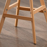 Contemporary Backrest Bar Stool Leather Wood 4 Legs Bar Stool , 1 Piece Clearhalo 'Bar Furniture' 'Bar Stools' 'bar_stools' 'furn' 'furn_bar_stools' 'furniture_bar_stools' 'Kitchen & Dining Furniture' 'kitchen&dining_furn' 'kitchen' 'kitchen_furn' Furniture' 4380707