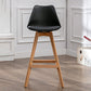 Contemporary Backrest Bar Stool Leather Wood 4 Legs Bar Stool , 1 Piece Clearhalo 'Bar Furniture' 'Bar Stools' 'bar_stools' 'furn' 'furn_bar_stools' 'furniture_bar_stools' 'Kitchen & Dining Furniture' 'kitchen&dining_furn' 'kitchen' 'kitchen_furn' Furniture' 4380710