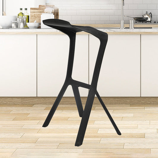 Nordic Distinctive Modelling Barstool Plastic 4 Legs Bar Stool for Living Room, Set of 4 Clearhalo 'Bar Furniture' 'Bar Stools' 'bar_stools' 'furn' 'furn_bar_stools' 'furniture_bar_stools' 'Kitchen & Dining Furniture' 'kitchen&dining_furn' 'kitchen' 'kitchen_furn' Furniture' 4380712