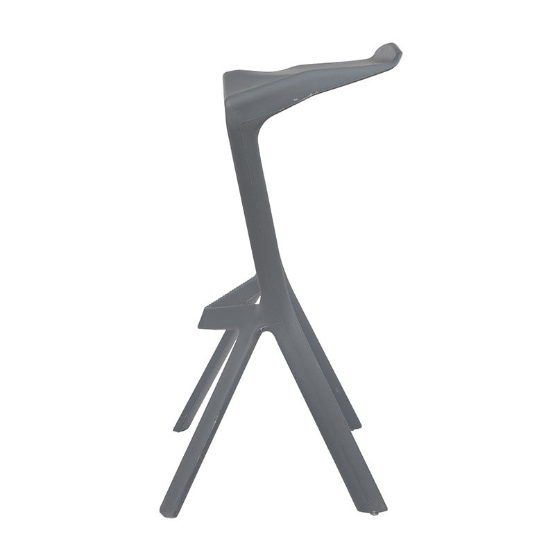 Nordic Distinctive Modelling Barstool Plastic 4 Legs Bar Stool for Living Room, Set of 4 Clearhalo 'Bar Furniture' 'Bar Stools' 'bar_stools' 'furn' 'furn_bar_stools' 'furniture_bar_stools' 'Kitchen & Dining Furniture' 'kitchen&dining_furn' 'kitchen' 'kitchen_furn' Furniture' 4380717