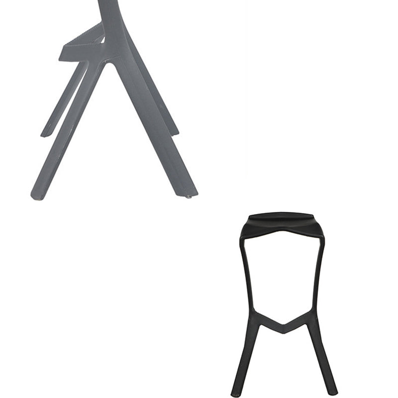 Nordic Distinctive Modelling Barstool Plastic 4 Legs Bar Stool for Living Room, Set of 4 Clearhalo 'Bar Furniture' 'Bar Stools' 'bar_stools' 'furn' 'furn_bar_stools' 'furniture_bar_stools' 'Kitchen & Dining Furniture' 'kitchen&dining_furn' 'kitchen' 'kitchen_furn' Furniture' 4380720