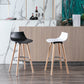 Nordic Style Barstool Plastic Seat Wood 4 Legs Bar Stool for Dining Room, Set of 2 Clearhalo 'Bar Furniture' 'Bar Stools' 'bar_stools' 'furn' 'furn_bar_stools' 'furniture_bar_stools' 'Kitchen & Dining Furniture' 'kitchen&dining_furn' 'kitchen' 'kitchen_furn' Furniture' 4380722