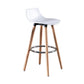 Nordic Style Barstool Plastic Seat Wood 4 Legs Bar Stool for Dining Room, Set of 2 Clearhalo 'Bar Furniture' 'Bar Stools' 'bar_stools' 'furn' 'furn_bar_stools' 'furniture_bar_stools' 'Kitchen & Dining Furniture' 'kitchen&dining_furn' 'kitchen' 'kitchen_furn' Furniture' 4380728