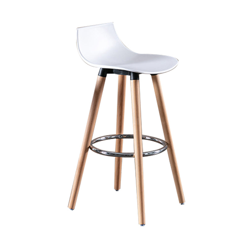 Nordic Style Barstool Plastic Seat Wood 4 Legs Bar Stool for Dining Room, Set of 2 Clearhalo 'Bar Furniture' 'Bar Stools' 'bar_stools' 'furn' 'furn_bar_stools' 'furniture_bar_stools' 'Kitchen & Dining Furniture' 'kitchen&dining_furn' 'kitchen' 'kitchen_furn' Furniture' 4380728