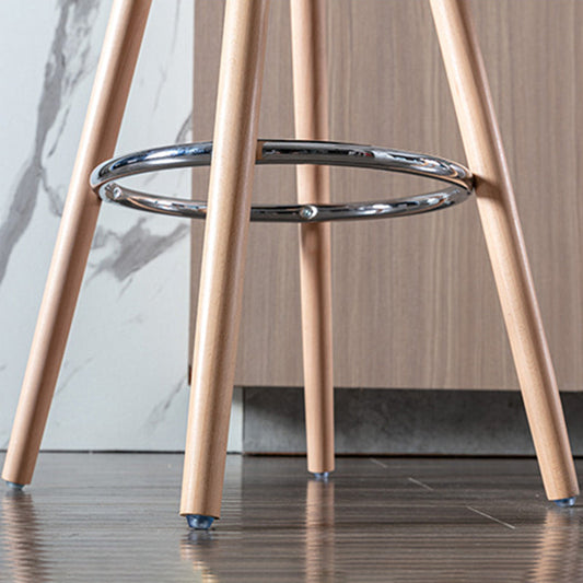 Nordic Style Barstool Plastic Seat Wood 4 Legs Bar Stool for Dining Room, Set of 2 Clearhalo 'Bar Furniture' 'Bar Stools' 'bar_stools' 'furn' 'furn_bar_stools' 'furniture_bar_stools' 'Kitchen & Dining Furniture' 'kitchen&dining_furn' 'kitchen' 'kitchen_furn' Furniture' 4380730