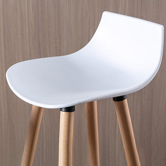 Nordic Style Barstool Plastic Seat Wood 4 Legs Bar Stool for Dining Room, Set of 2 Clearhalo 'Bar Furniture' 'Bar Stools' 'bar_stools' 'furn' 'furn_bar_stools' 'furniture_bar_stools' 'Kitchen & Dining Furniture' 'kitchen&dining_furn' 'kitchen' 'kitchen_furn' Furniture' 4380731