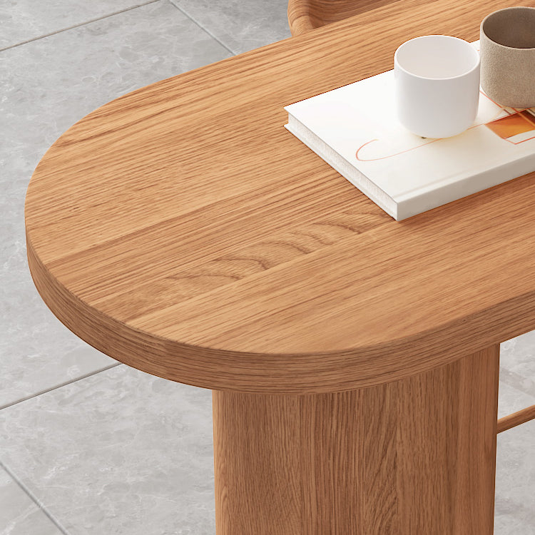 42-inch Height Wood Bar Table Industrial Style Rounded Corners Top Bar Table Clearhalo 'Bar Furniture' 'Bar Tables' 'bar_tables' 'furn' 'furn_bar_tables' 'Furniture' 'furniture_bar_tables' 'Kitchen & Dining Furniture' 'kitchen&dining_furn' 'kitchen' 4380753