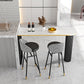 Industrial Style Bar Table Stone Top 42-inch Height Pub Table for Kitchen White Without Chairs Clearhalo 'Bar Furniture' 'Bar Tables' 'bar_tables' 'furn' 'furn_bar_tables' 'Furniture' 'furniture_bar_tables' 'Kitchen & Dining Furniture' 'kitchen&dining_furn' 'kitchen' 4380765