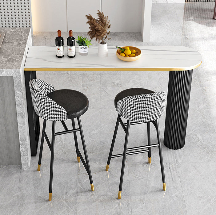 Industrial Style Bar Table Stone Top 42-inch Height Pub Table for Kitchen Clearhalo 'Bar Furniture' 'Bar Tables' 'bar_tables' 'furn' 'furn_bar_tables' 'Furniture' 'furniture_bar_tables' 'Kitchen & Dining Furniture' 'kitchen&dining_furn' 'kitchen' 4380770