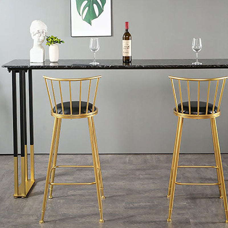 Glam Rectangle Stone Pub Bar Table Indoor Black Iron Bar Dining Table with Sled Pedestal Clearhalo 'Bar Furniture' 'Bar Tables' 'bar_tables' 'furn' 'furn_bar_tables' 'Furniture' 'furniture_bar_tables' 'Kitchen & Dining Furniture' 'kitchen&dining_furn' 'kitchen' 4380909