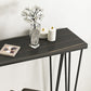 Industrial Black Iron Bar Table Faux Marble Rectangle Top 41.3"H Bistro Table Clearhalo 'Bar Furniture' 'Bar Tables' 'bar_tables' 'furn' 'furn_bar_tables' 'Furniture' 'furniture_bar_tables' 'Kitchen & Dining Furniture' 'kitchen&dining_furn' 'kitchen' 4380942