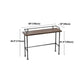 Industrial Black Iron Bar Table Brown Wood Rectangle Top 41.3"H Bistro Table Clearhalo 'Bar Furniture' 'Bar Tables' 'bar_tables' 'furn' 'furn_bar_tables' 'Furniture' 'furniture_bar_tables' 'Kitchen & Dining Furniture' 'kitchen&dining_furn' 'kitchen' 4380959