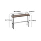 Industrial Black Iron Bar Table Brown Wood Rectangle Top 41.3"H Bistro Table Clearhalo 'Bar Furniture' 'Bar Tables' 'bar_tables' 'furn' 'furn_bar_tables' 'Furniture' 'furniture_bar_tables' 'Kitchen & Dining Furniture' 'kitchen&dining_furn' 'kitchen' 4380962