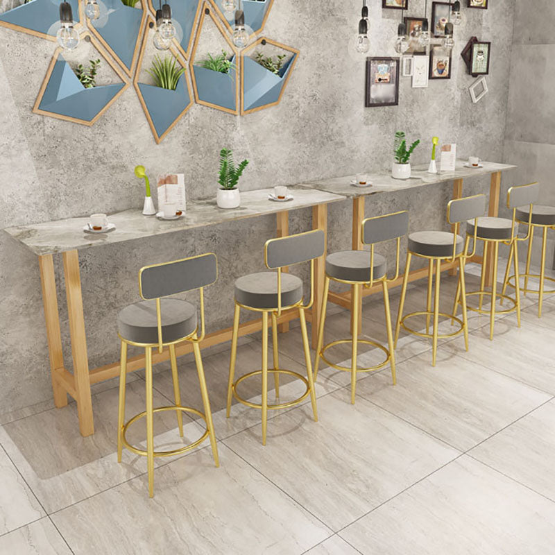 Glam Natural Wood Bar Table Faux Marble Rectangle Top 41.3"H Bistro Table Clearhalo 'Bar Furniture' 'Bar Tables' 'bar_tables' 'furn' 'furn_bar_tables' 'Furniture' 'furniture_bar_tables' 'Kitchen & Dining Furniture' 'kitchen&dining_furn' 'kitchen' 4380974