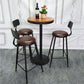Industrial Black Iron Bar Table Wood Top Indoor 41.3"H Bistro Table with Pedestal Clearhalo 'Bar Furniture' 'Bar Tables' 'bar_tables' 'furn' 'furn_bar_tables' 'Furniture' 'furniture_bar_tables' 'Kitchen & Dining Furniture' 'kitchen&dining_furn' 'kitchen' 4380982