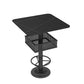 Industrial Black Iron Bar Table Faux Marble Top 41.3"H Bistro Table with Storage Clearhalo 'Bar Furniture' 'Bar Tables' 'bar_tables' 'furn' 'furn_bar_tables' 'Furniture' 'furniture_bar_tables' 'Kitchen & Dining Furniture' 'kitchen&dining_furn' 'kitchen' 4380997