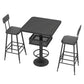 Industrial Black Iron Bar Table Faux Marble Top 41.3"H Bistro Table with Storage Clearhalo 'Bar Furniture' 'Bar Tables' 'bar_tables' 'furn' 'furn_bar_tables' 'Furniture' 'furniture_bar_tables' 'Kitchen & Dining Furniture' 'kitchen&dining_furn' 'kitchen' 4380999