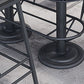 Industrial Black Iron Bar Table Faux Marble Top 41.3"H Bistro Table with Storage Clearhalo 'Bar Furniture' 'Bar Tables' 'bar_tables' 'furn' 'furn_bar_tables' 'Furniture' 'furniture_bar_tables' 'Kitchen & Dining Furniture' 'kitchen&dining_furn' 'kitchen' 4381000