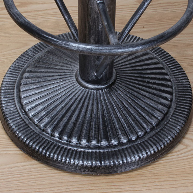 Industrial Black Iron Bar Table Faux Marble Top 41.3"H Bistro Table with Storage Clearhalo 'Bar Furniture' 'Bar Tables' 'bar_tables' 'furn' 'furn_bar_tables' 'Furniture' 'furniture_bar_tables' 'Kitchen & Dining Furniture' 'kitchen&dining_furn' 'kitchen' 4381002