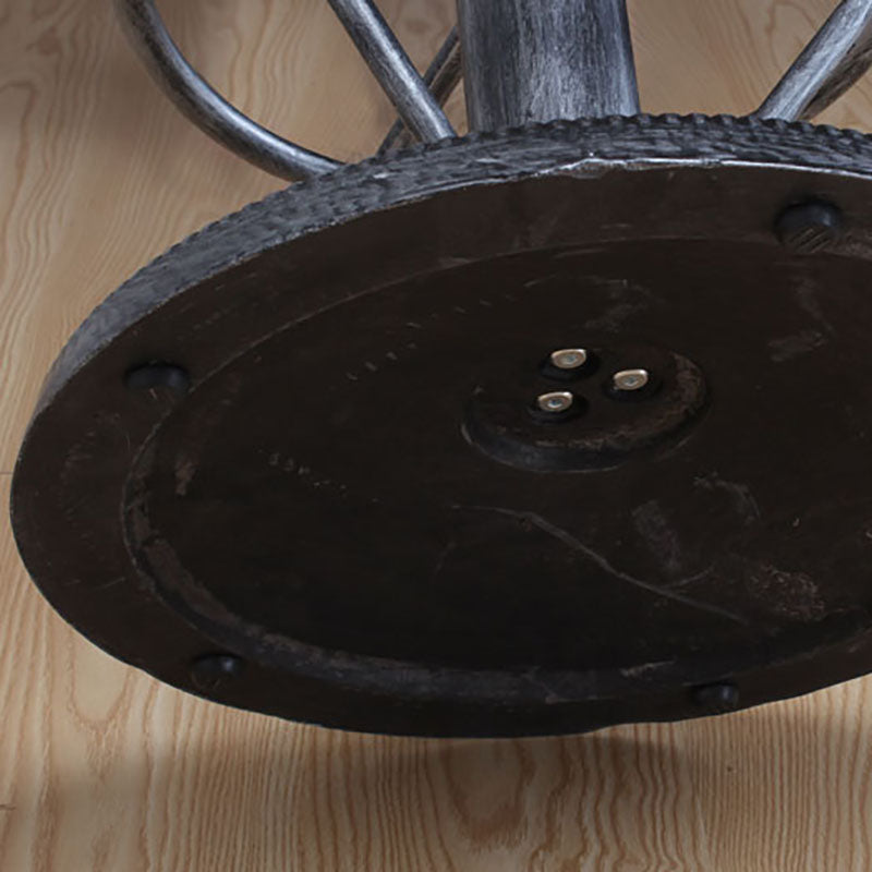 Industrial Black Iron Bar Table Faux Marble Top 41.3"H Bistro Table with Storage Clearhalo 'Bar Furniture' 'Bar Tables' 'bar_tables' 'furn' 'furn_bar_tables' 'Furniture' 'furniture_bar_tables' 'Kitchen & Dining Furniture' 'kitchen&dining_furn' 'kitchen' 4381003