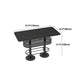Industrial Black Iron Bar Table Faux Marble Top 41.3"H Bistro Table with Storage Clearhalo 'Bar Furniture' 'Bar Tables' 'bar_tables' 'furn' 'furn_bar_tables' 'Furniture' 'furniture_bar_tables' 'Kitchen & Dining Furniture' 'kitchen&dining_furn' 'kitchen' 4381004
